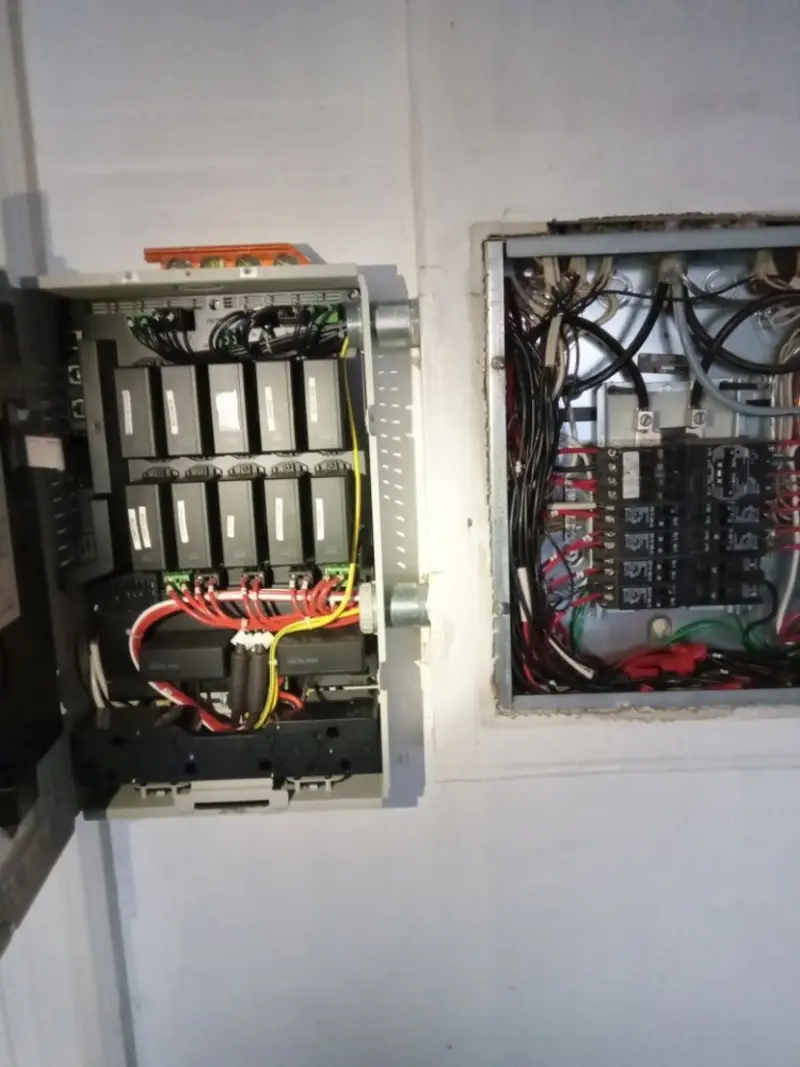 Electrical panel upgrade completed for Security Camera Wiring in Marlboro Village